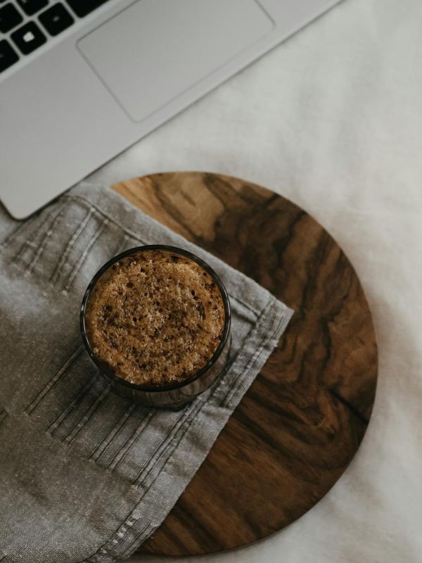 Person working from home and doing quick yoga break